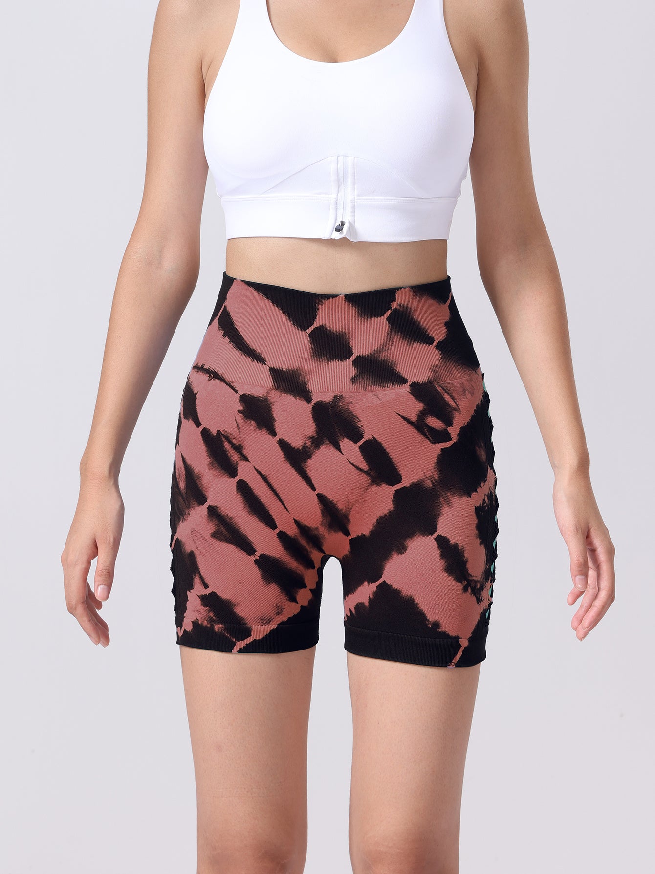 Women's Tie-Dye High Waist Scrunch Butt Workout Shorts