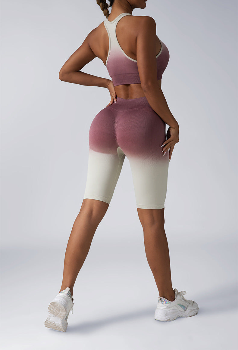 Women’s Seamless 2-Piece Workout Set – Crop Tank or Sports Bra with High Waist Shorts or Leggings | Yoga & Gym Outfit