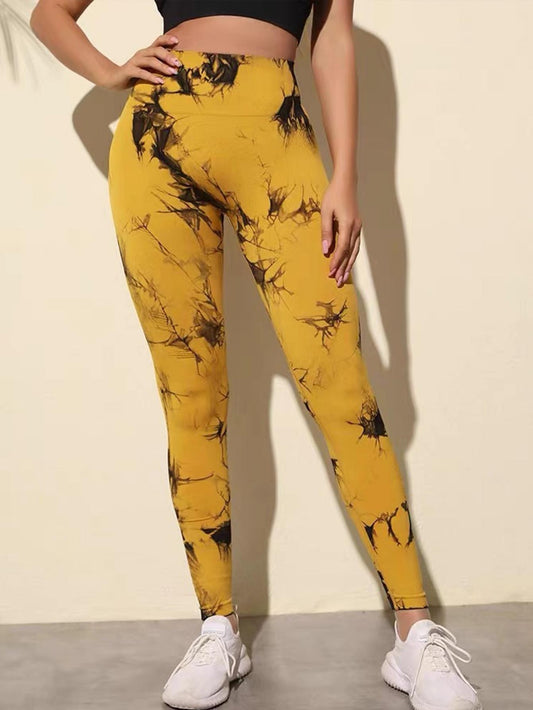 Women’s Tie-Dye Seamless Leggings – High Waist Scrunch Butt Lift Yoga & Gym Pants