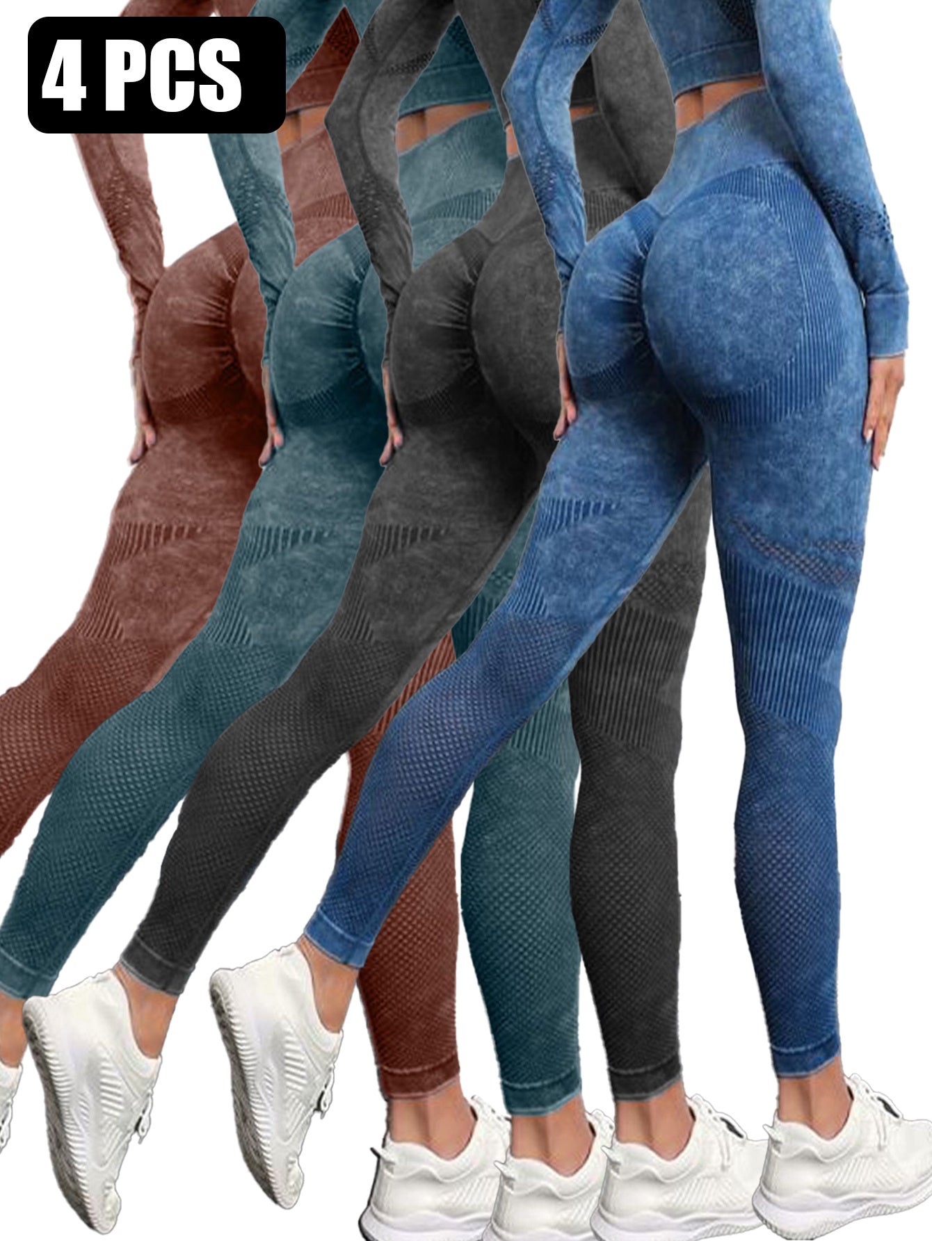 4 PACK Active Yoga Pants Women's Yoga Pants