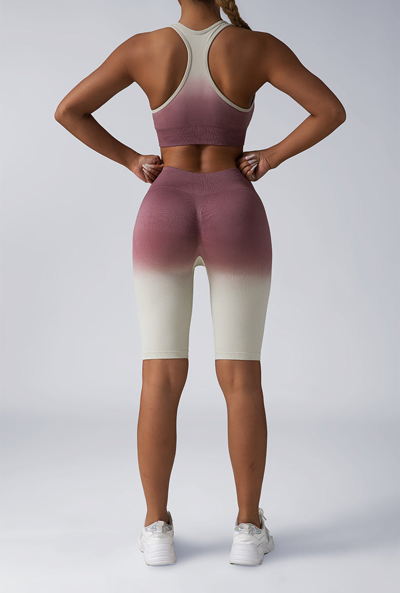 Women’s Seamless 2-Piece Workout Set – Crop Tank or Sports Bra with High Waist Shorts or Leggings | Yoga & Gym Outfit
