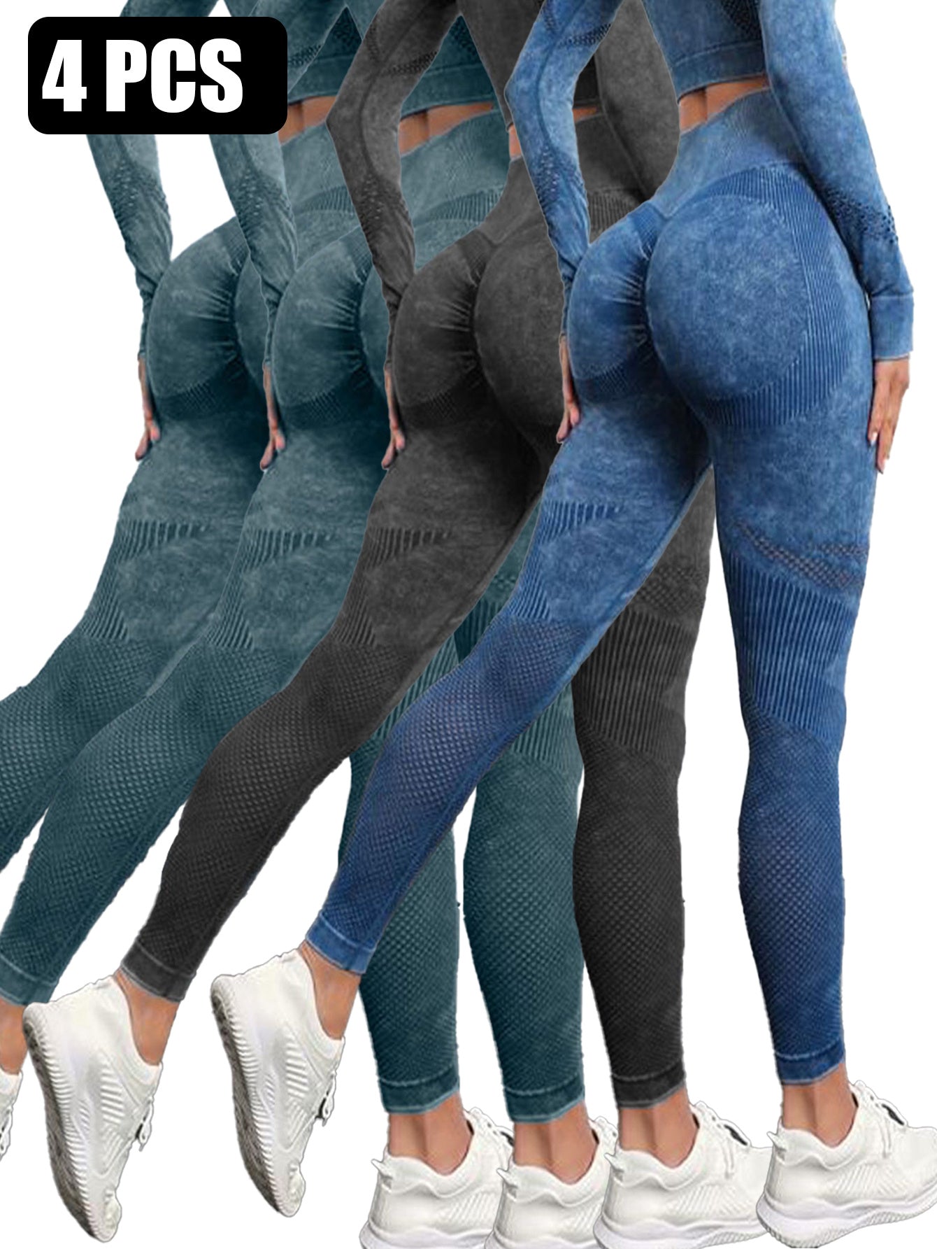 4 PACK Active Yoga Pants Women's Yoga Pants