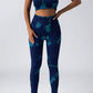 Women Scrunch Workout Leggings Butt Lifting High Waisted Yoga Pants - Tie Dye Seamless Booty Gym Tights