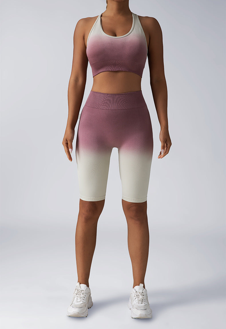 Women’s Seamless 2-Piece Workout Set – Crop Tank or Sports Bra with High Waist Shorts or Leggings | Yoga & Gym Outfit