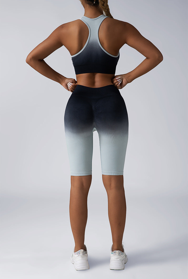 Women’s Seamless 2-Piece Workout Set – Crop Tank or Sports Bra with High Waist Shorts or Leggings | Yoga & Gym Outfit