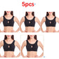 Plus Size Women Bra Ladies Cotton Quake-Proof Underwear Sleep Tops No Buckles Non Wire Lingerie With Removable Padded