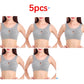Plus Size Women Bra Ladies Cotton Quake-Proof Underwear Sleep Tops No Buckles Non Wire Lingerie With Removable Padded