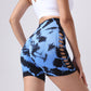 Women's Tie-Dye High Waist Scrunch Butt Workout Shorts