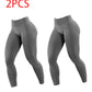 2 pack Solid-color Yoga Exercise Leggings
