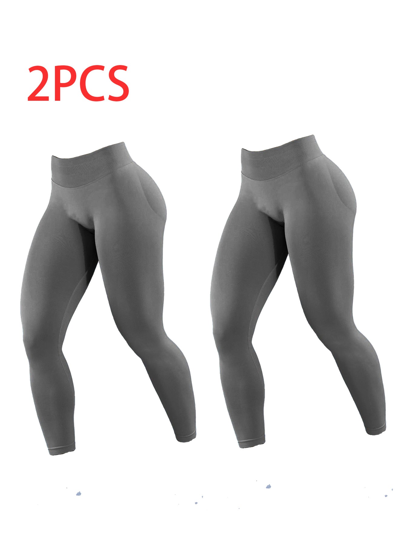 2 pack Solid-color Yoga Exercise Leggings
