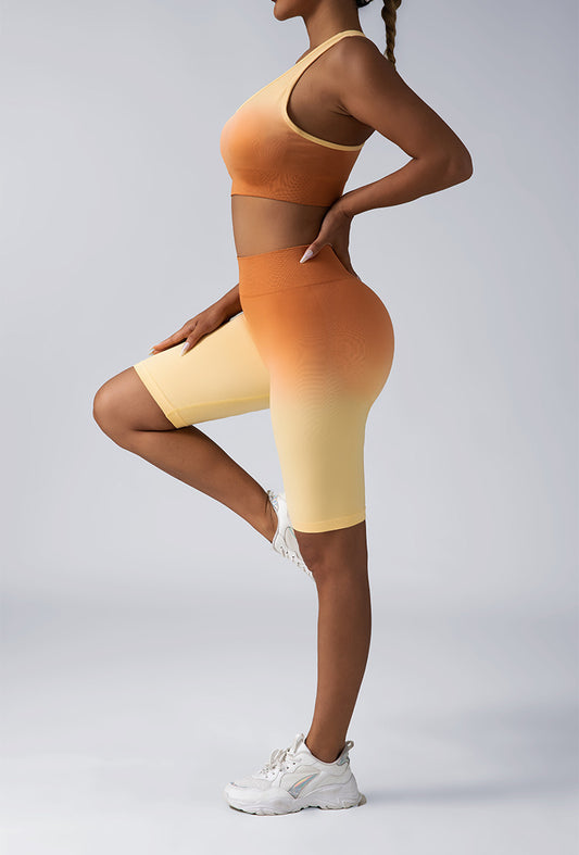 Women’s Seamless 2-Piece Workout Set – Crop Tank or Sports Bra with High Waist Shorts or Leggings | Yoga & Gym Outfit