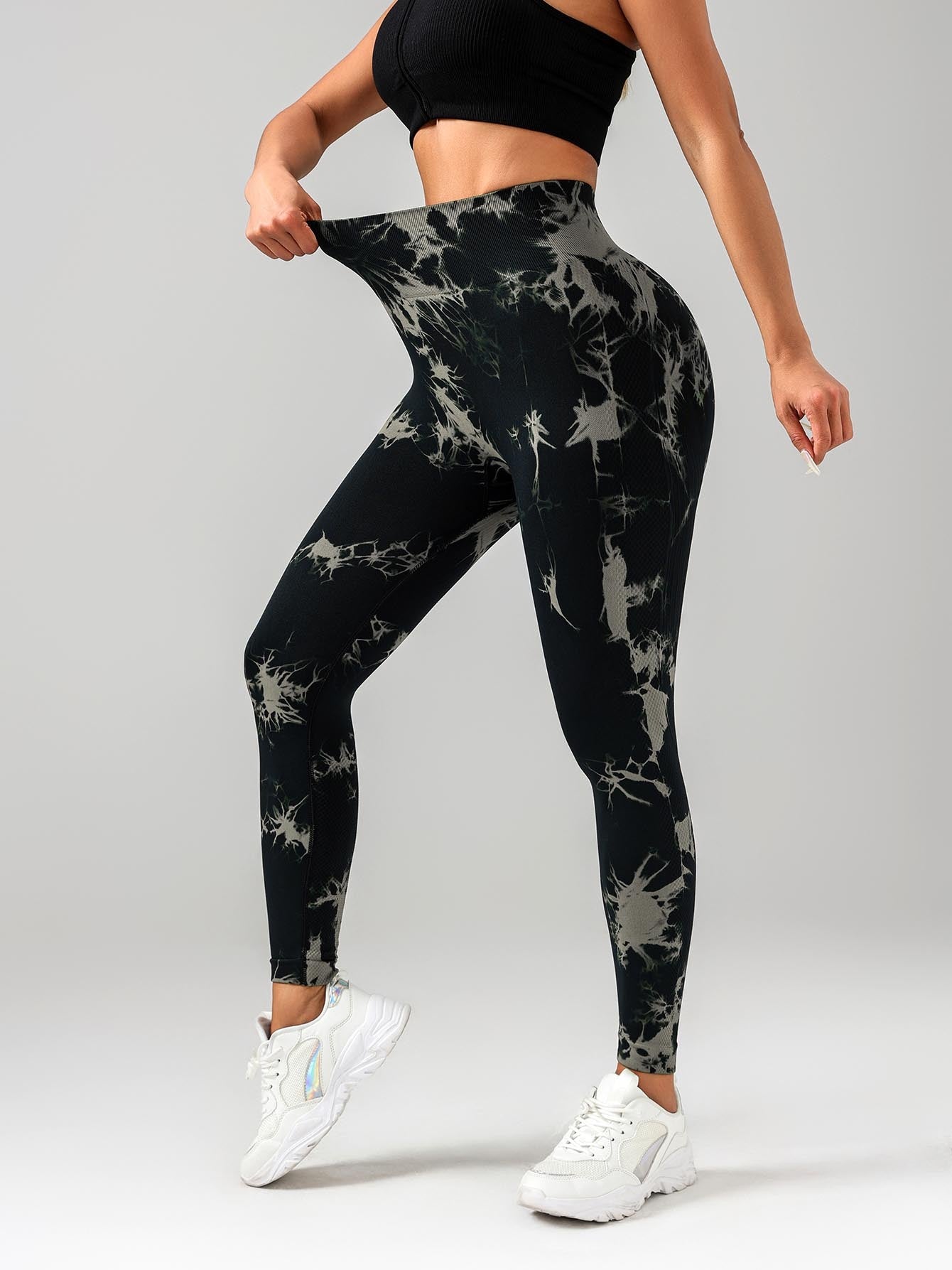 Women’s Tie-Dye Seamless Leggings – High Waist Scrunch Butt Lift Yoga & Gym Pants