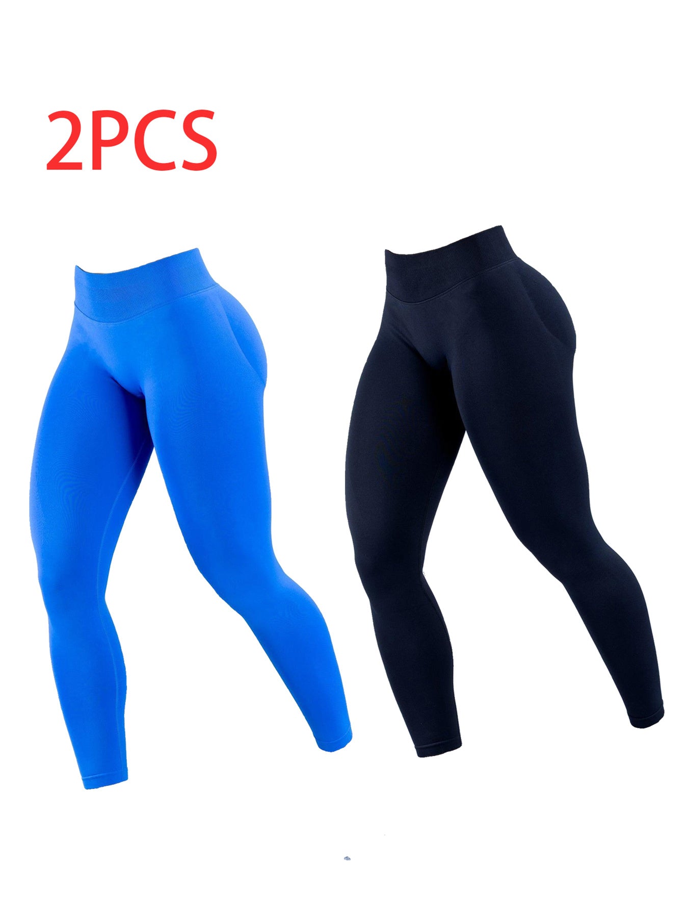 2 pack Solid-color Yoga Exercise Leggings