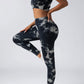 Women Scrunch Workout Leggings Butt Lifting High Waisted Yoga Pants - Tie Dye Seamless Booty Gym Tights
