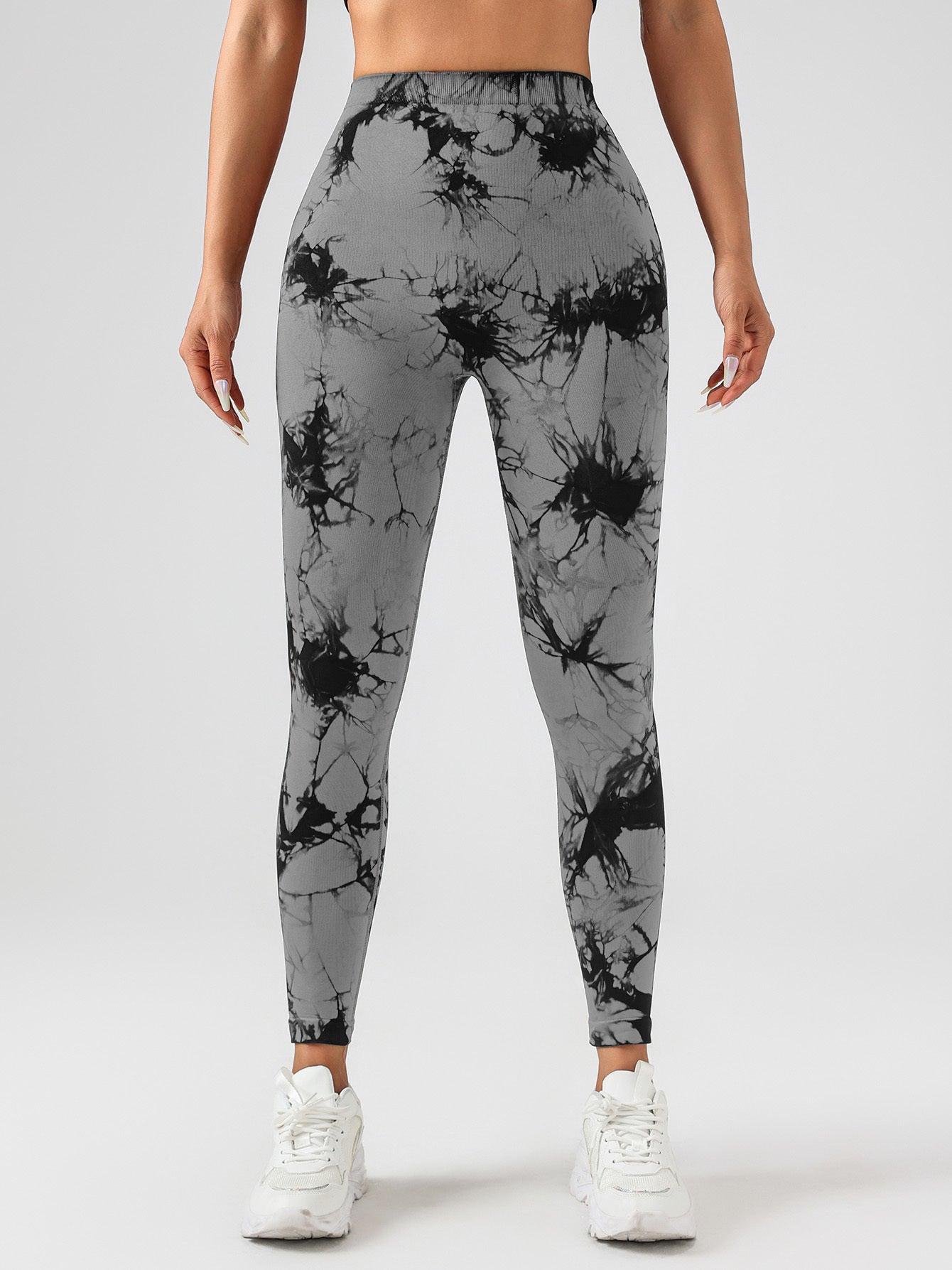 4-Pack Women’s Scrunch Tie-Dye Leggings – High Waist Seamless Butt-Lifting V-Back Yoga & Gym Pants