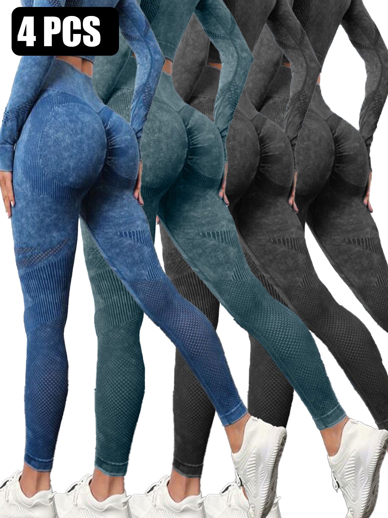 4 PACK Active Yoga Pants Women's Yoga Pants