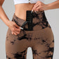 Women’s Tie-Dye Button Sports Shorts – High Waist Fitness, Yoga & Everyday Summer Wear