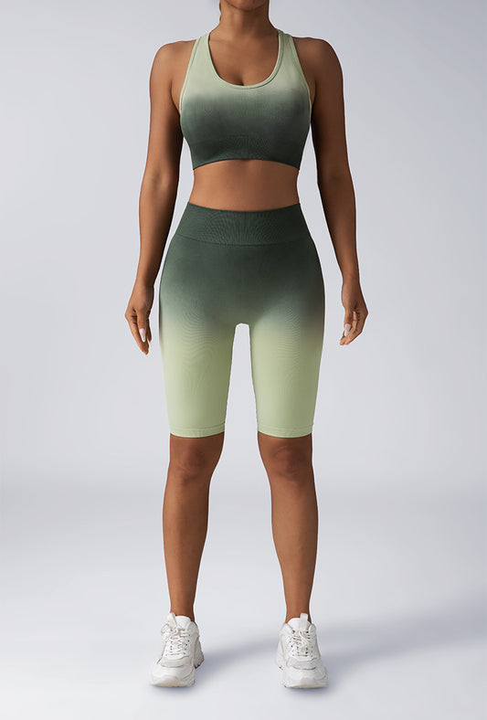 Women’s Seamless 2-Piece Workout Set – Crop Tank or Sports Bra with High Waist Shorts or Leggings | Yoga & Gym Outfit