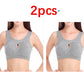 Plus Size Women Bra Ladies Cotton Quake-Proof Underwear Sleep Tops No Buckles Non Wire Lingerie With Removable Padded