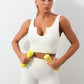 Women's Seamless Sports Bra Workout Crop Top Tank Tops For Women Longline Sports Bra Ribbed Crop Top Fitness