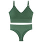 Women's Underwear Small Chest Push-up Thin Wireless Large Size Sports Sling Vest French Triangle Cup Bra Set