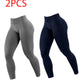 2 pack Solid-color Yoga Exercise Leggings