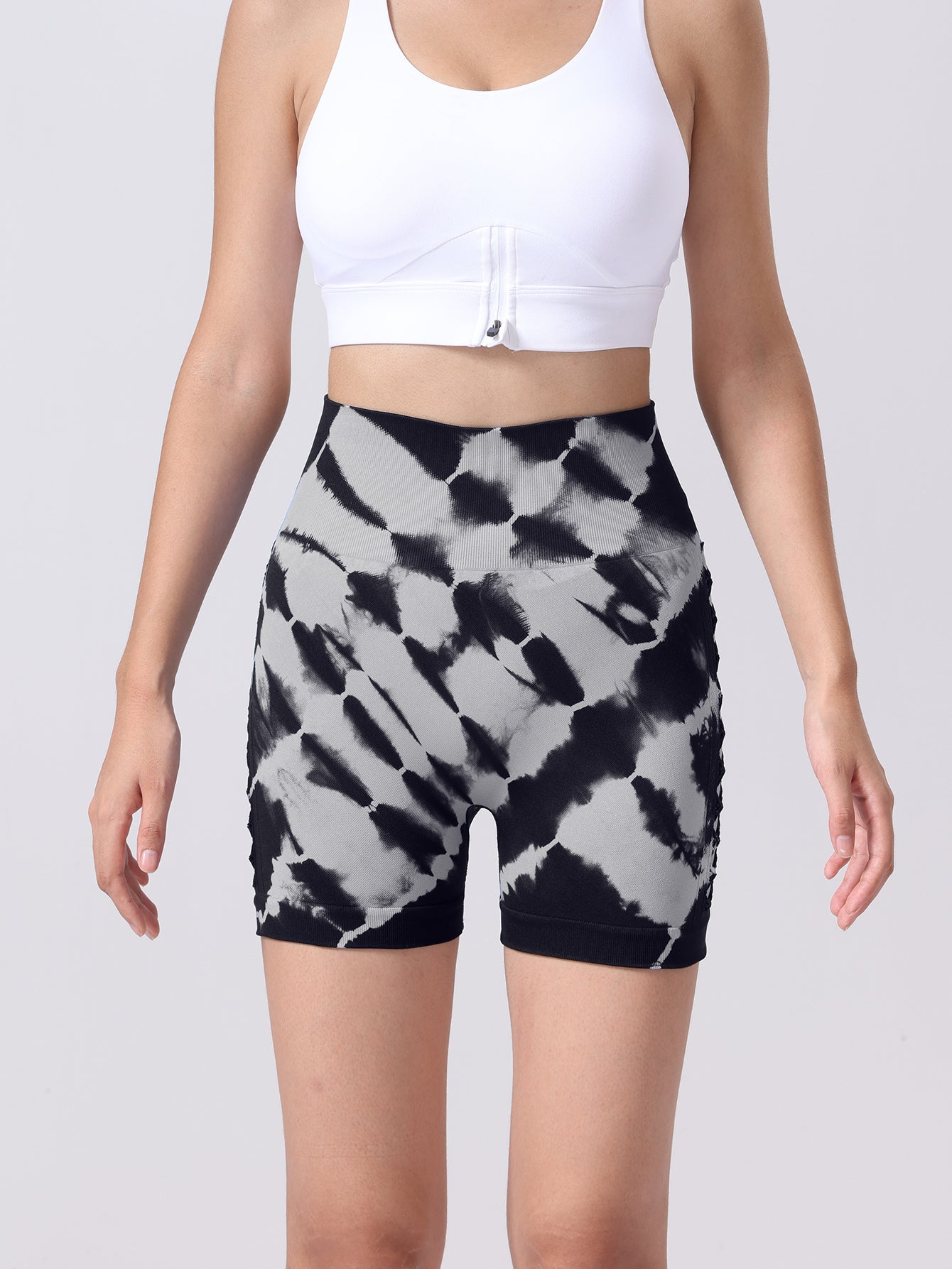 Women's Tie-Dye High Waist Scrunch Butt Workout Shorts