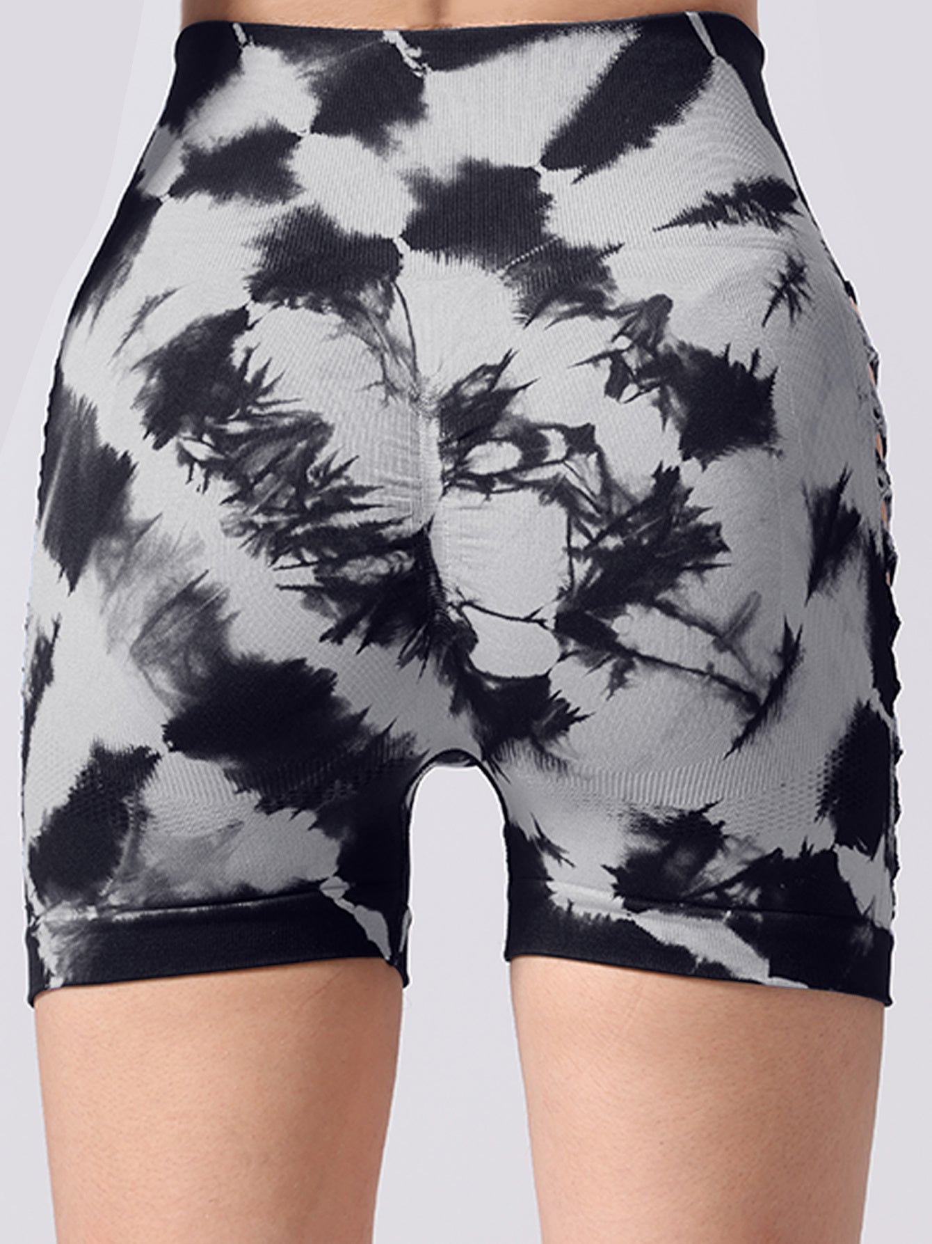 Women's Tie-Dye High Waist Scrunch Butt Workout Shorts