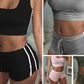 Crop top and striped shorts