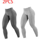 2 pack Solid-color Yoga Exercise Leggings