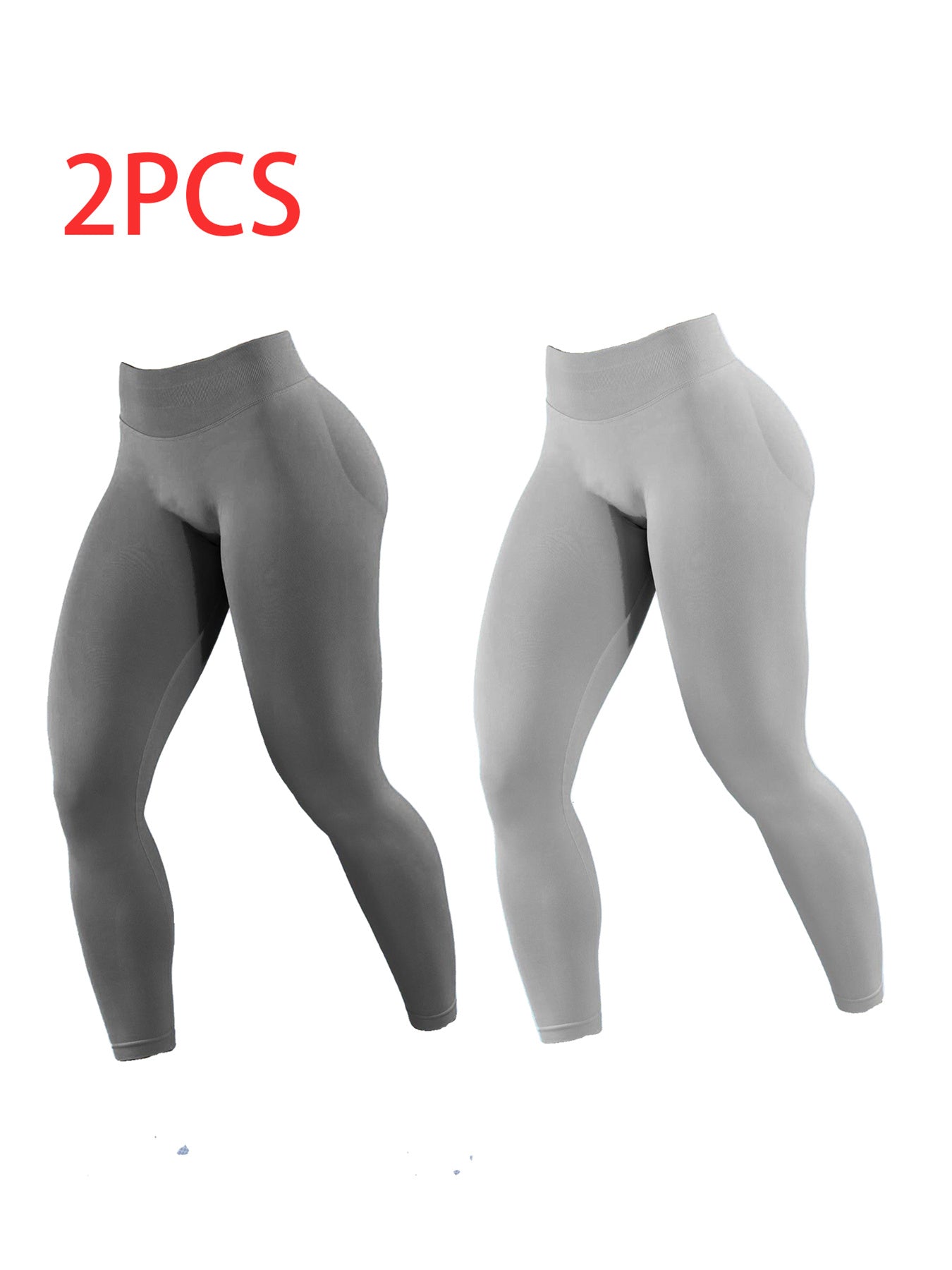 2 pack Solid-color Yoga Exercise Leggings