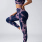 Women Scrunch Workout Leggings Butt Lifting High Waisted Yoga Pants - Tie Dye Seamless Booty Gym Tights