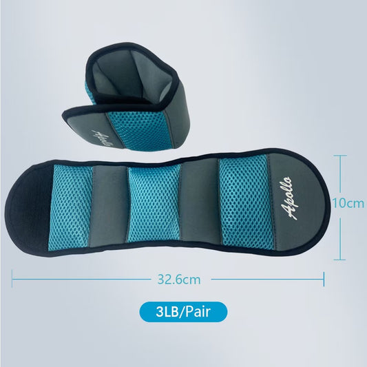 AW-3 Ankle Weights For Men And Women 1 Pair Of Wrist And Leg Weights For Yoga, Walking, Aerobics Gymwhite Icon