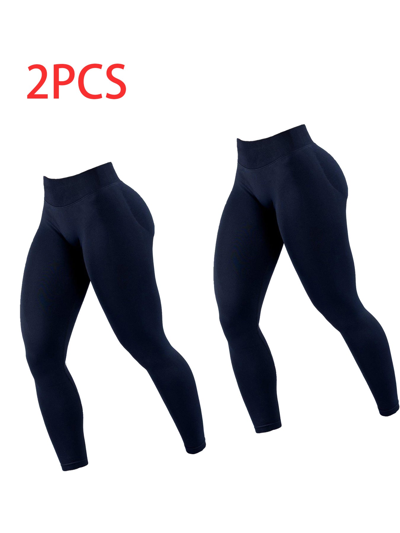 2 pack Solid-color Yoga Exercise Leggings