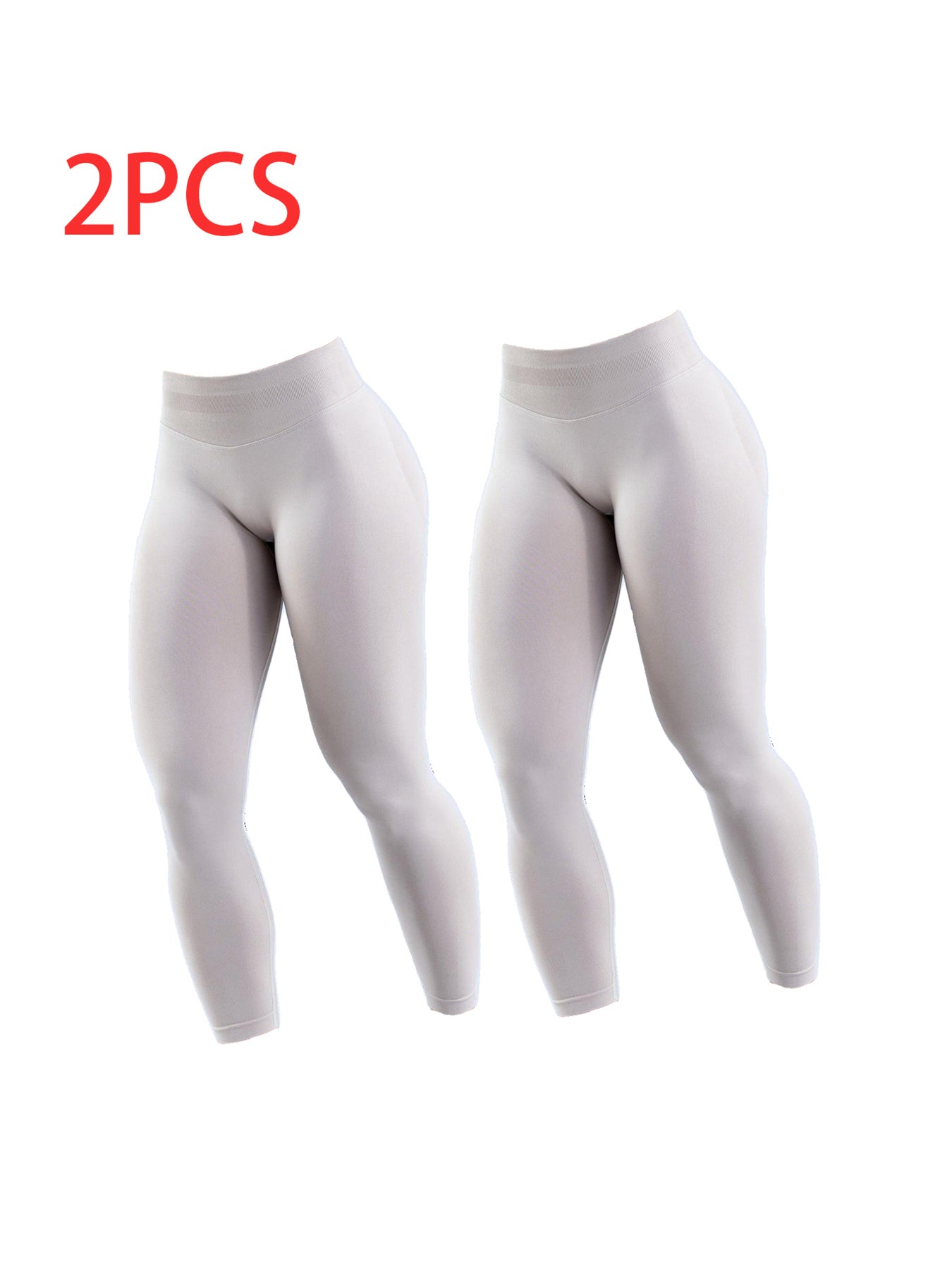 2 pack Solid-color Yoga Exercise Leggings