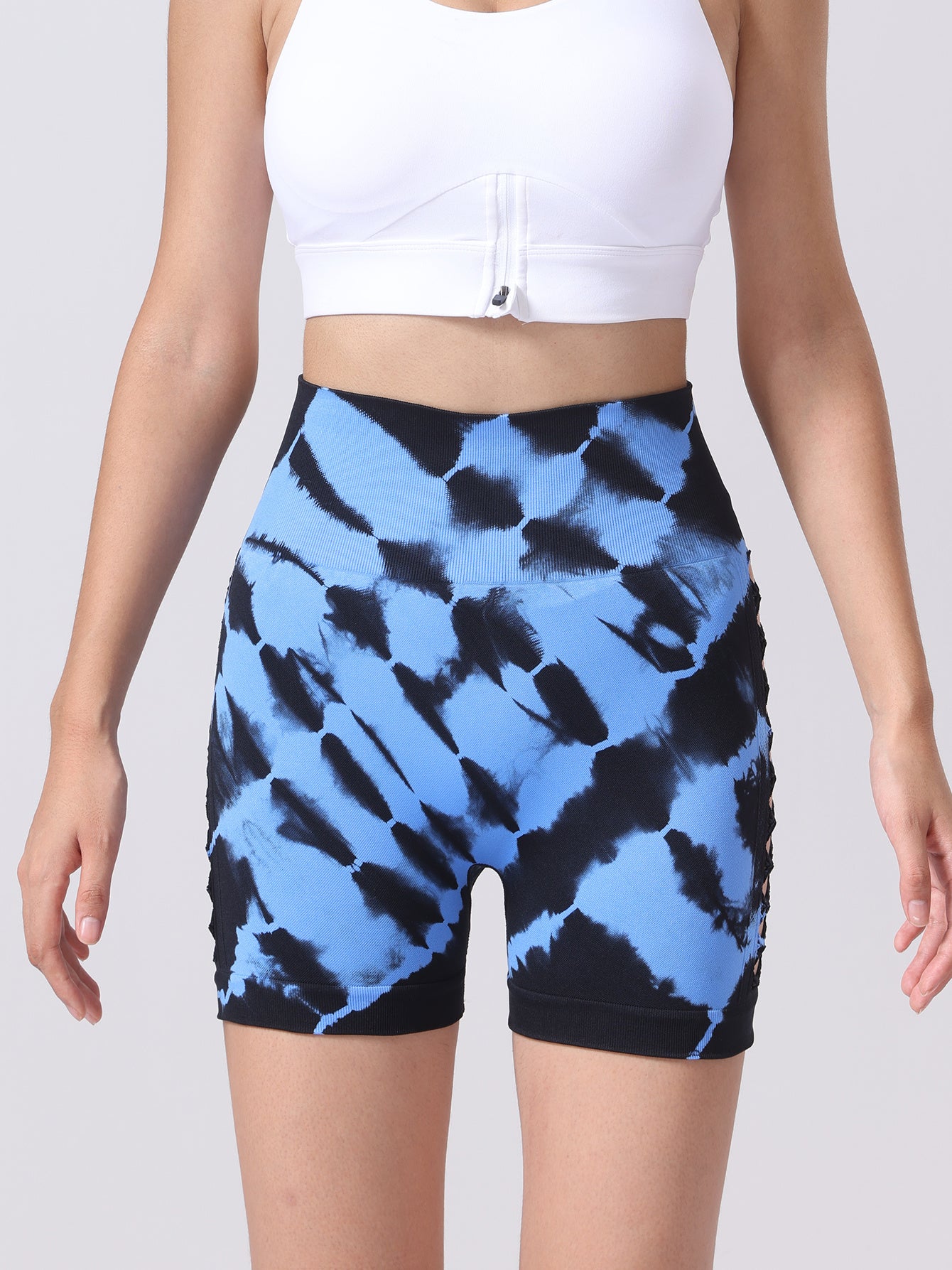 Women's Tie-Dye High Waist Scrunch Butt Workout Shorts