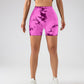 Women's Tie Dye High Waist V-Back Scrunch Yoga Shorts, Seamless Sport Athletic Shorts With Stretch Fabric, Fitness Workout Bottoms