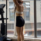 Solid-color High-waisted Three-inch Shorts Athletic Shorts