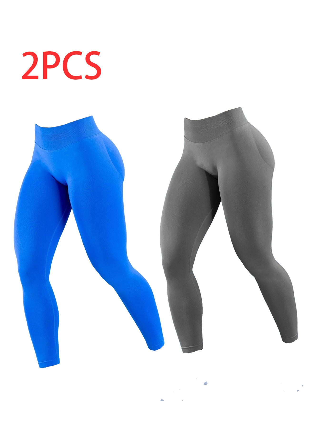 2 pack Solid-color Yoga Exercise Leggings